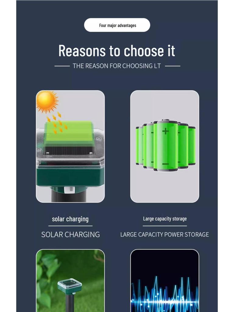 Solar Ultrasonic Bird Repeller for Home, Balcony, and Orchard - Effective Bird and Pigeon Deterrent