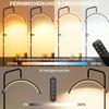 LED Half-Moon Lash Lamp with Phone Holder 350 degrees Rotatable Beauty Ring Light Warm Lamp with Adjustable Height