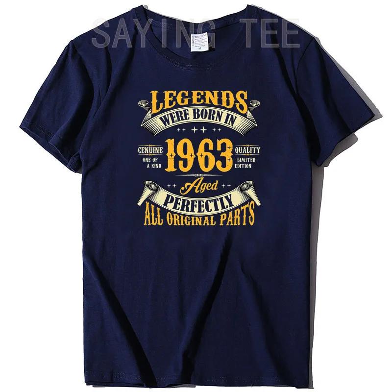 Legends Were Born In 1963 T-Shirt 61th Birthday Shirts for Men, Vintage 61 Years Old Clothes Daddy Grandpa Gifts Dad Father Tees
