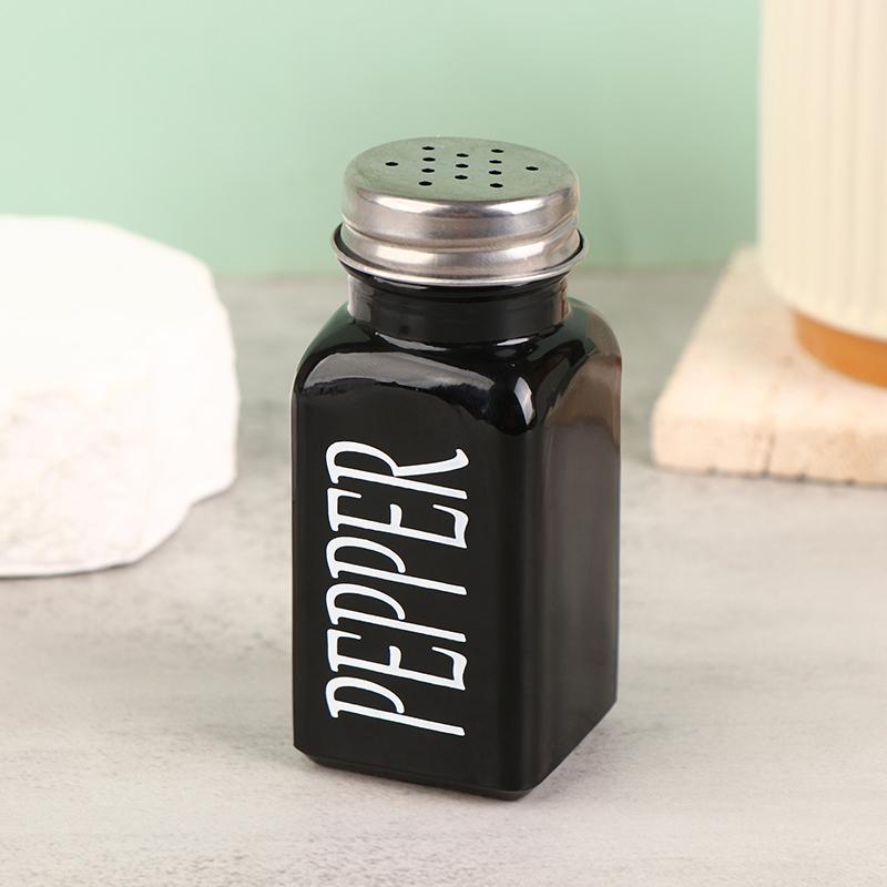 

1 шт. солонка и перечница для хранения специй дозатор для специй многоразовые черно-белые кухонные принадлежности приправы горшки чёрный