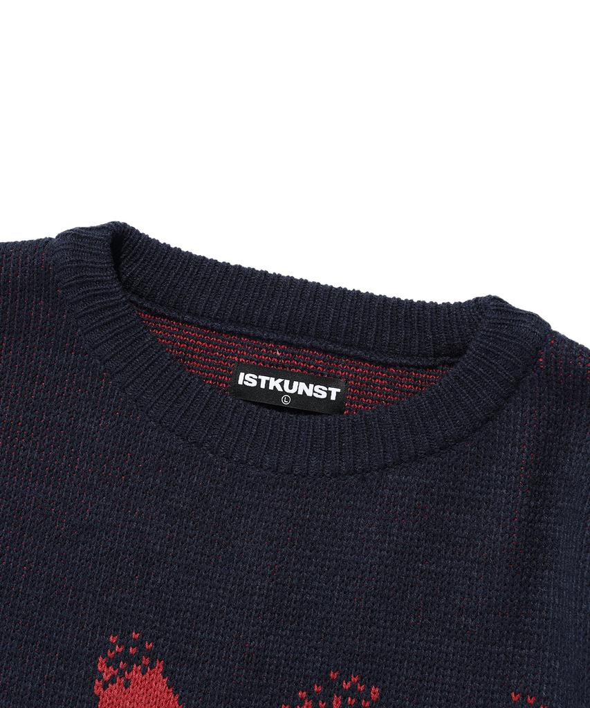 ISTKUNST 99 Punk Knit_Navy(Ik2Efmk601A)
