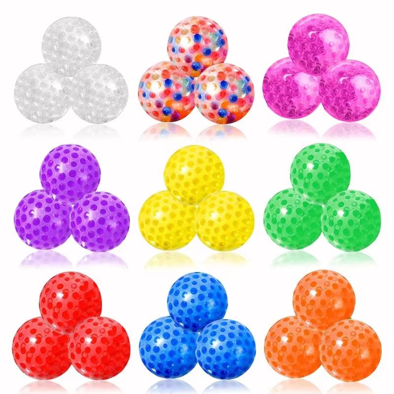 2 Pcs Colorful Fidget Stress Balls Soft Gel Filling Anxiety Relief Perfect For Work Study Home Daily Relaxation