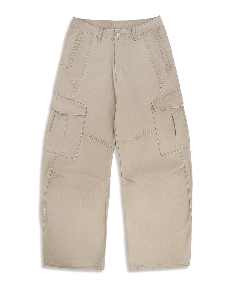 UNDEROFF Wide Cargo Curved Pants Brown