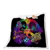 Blanket Skull Butterfly Blanket Digital Printed Lamb Fleece Crystal Fleece Blanket