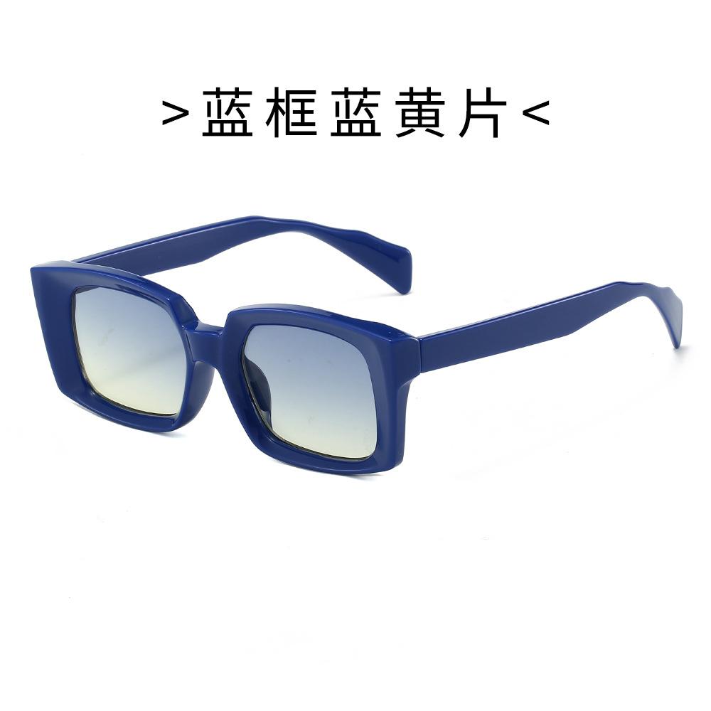 Trendy Square Sunglasses for Women Men Green Frame Blue Light Blocking Glasses Stylish Fashion Shades