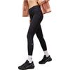 Anta Training Series Solid Color Back Logo Print Elastic Waist Fitness Pants Women Pants Black 162247304-1