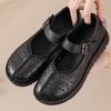 Fashion New natural leather sandals women's hollow out flats shoes woman luxury mary jane sandal female strap loafer lady shallow flats