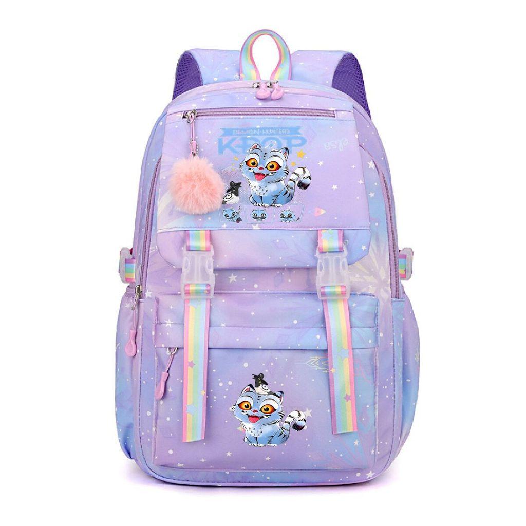 Kinder Mädchen Kpop Zoey Mira Rumi Derpy Sajaboys Bedruckte Schülertasche Freizeit Regenbogen Rucksack