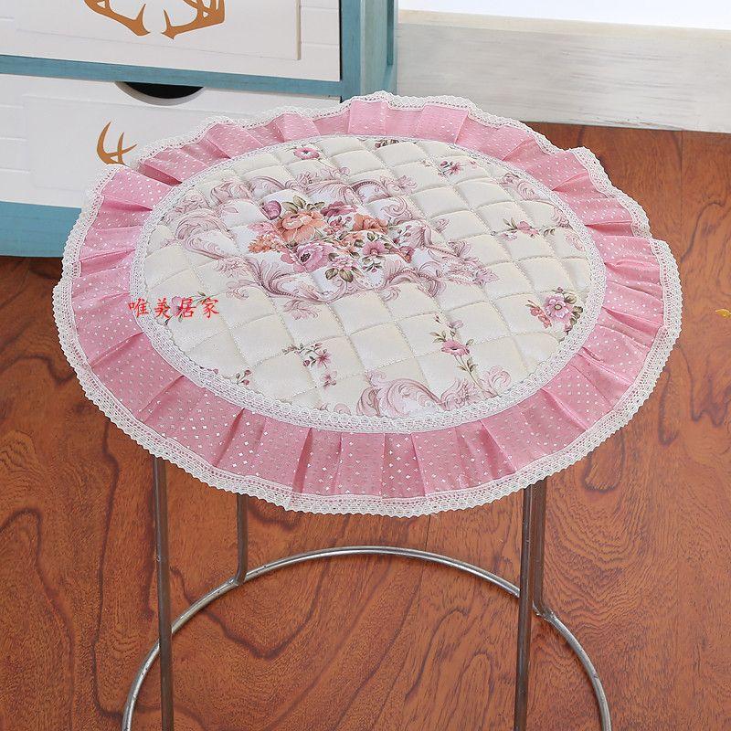 

Круглая хлопковая подушка 30X30 из нескользящей ткани Round pad flower language purple 35*35cm1