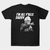 Men Black Print T-shirt Uncle Baby Billy No-Cut Transfer Paper Print Cotton Tshirt