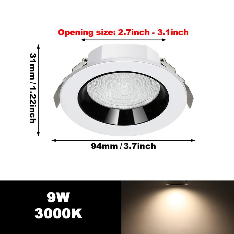 Ceiling LED Spotlights Dowmlight AC 220V Round Recessed LED Dowm Light Spot Ceiling Lamp 9W 13W 19W 22W Indoor Lighting