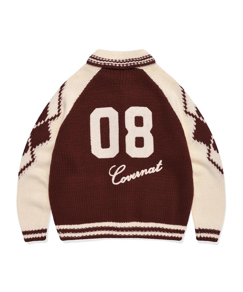 COVERNAT Cowichan Cardigan Red