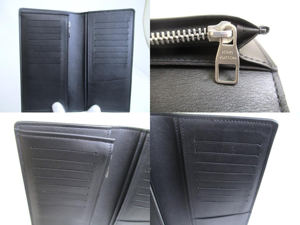 Authentic LOUIS VUITTON Damier Infini Blue Leather Wallet Portefeuille Brazza #a912  Refurbished