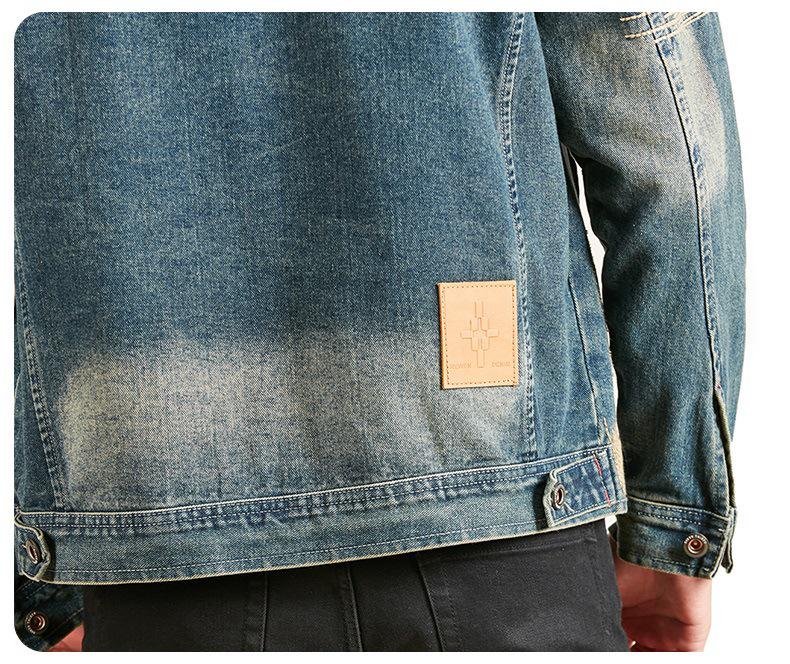 Xintang Retro Embroidered Men's Denim Workwear Jacket for Spring 2025