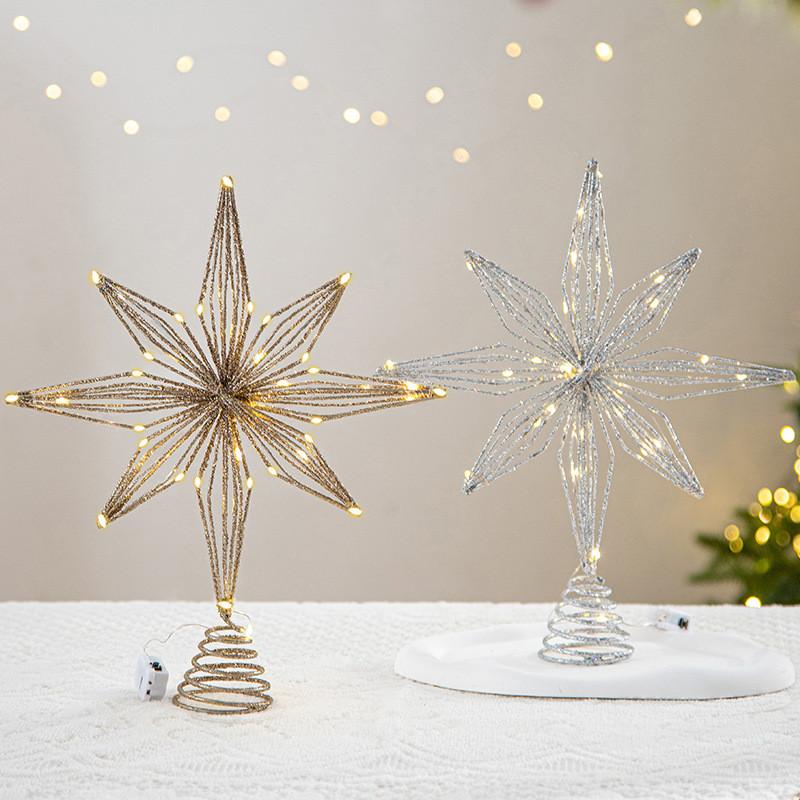 Christmas Modern Minimalist Tree Star Ornament 3d Snowflake Design Decor Festive