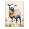 Animal Wall Art, Farmhouse Horse Highland Cow Sheep Canvas Painting, Wildlife Poster Print for Farmhouse Country Room Decor