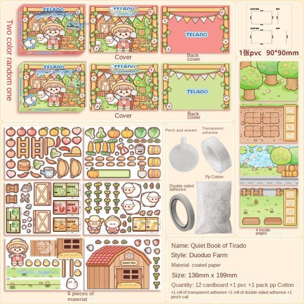 

Книжка с наклейками Щипковая музыка Тихая книга Книги с заданиями Материал для сцены своими руками Наклейка Дети style D