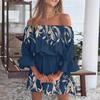 QICED Women's Sexy Fashion One Shoulder Printed Dresses