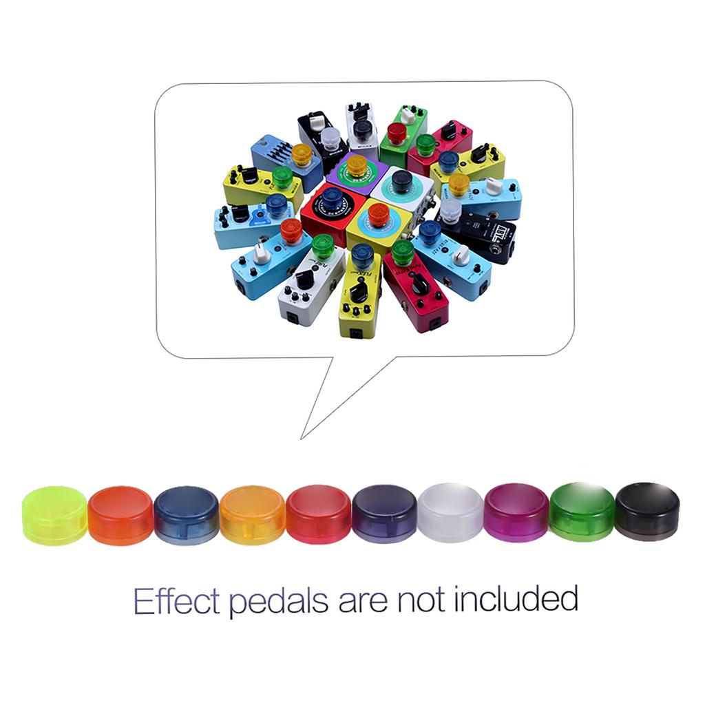 MOOER 10ks chránič topperu nožního spínače barevné plastové nárazníky pro kytarový efektový pedál(Náhodné dodání barev)