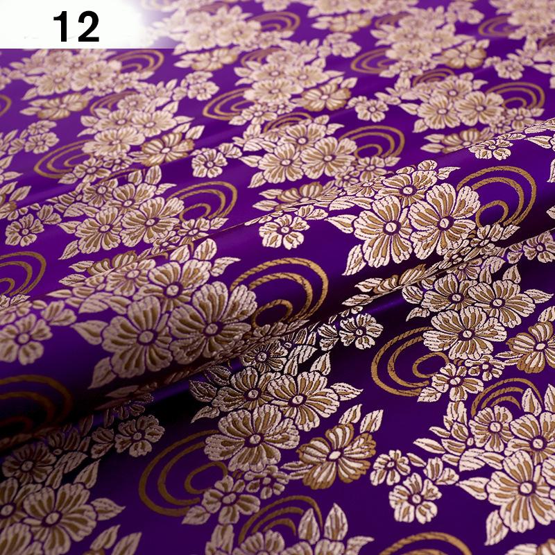 100*75 cm High-density Nylon Floral Brocade Fabric Satin Silk  Jacquard Fabric For Diy Sewing Cheongsam Hanfu Kids Garment