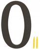Black Polish Numeral 0