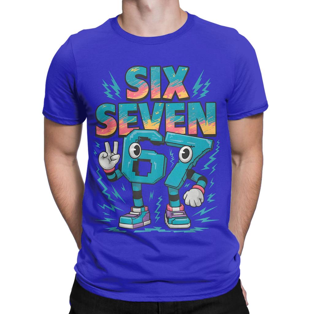 Streetwear T Shirt Beach Meme 67 Six Seven 6 7 Italian Brainrot  T-Shirts  Cotton Tee Shirt for Men Y2K Cheap Short Sleeve Tees