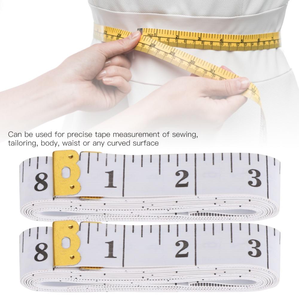 10Pcs 120-inch Body Measuring Tape White Tailor Tape Portable Soft Measuring Tape  For Weight Loss