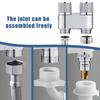 G1/2" Standard Messing 1 in 2 Aus Winkelventil Reinigungs-Toiletten-Bidet-Sprüher Shattaf Doppelgriff Wandmontage Set für Badezimmer
