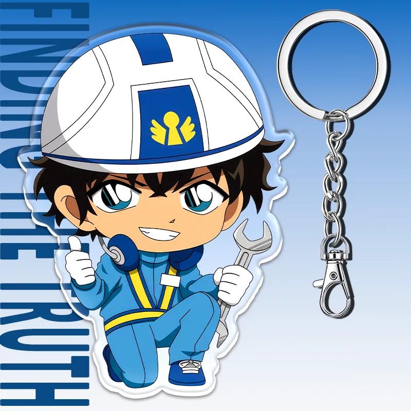 12cm Detective Conan Acrylic Transparent Pendant Car Key Pendant Student Backpack Decoration Fun Cute Cartoon Children's Gift