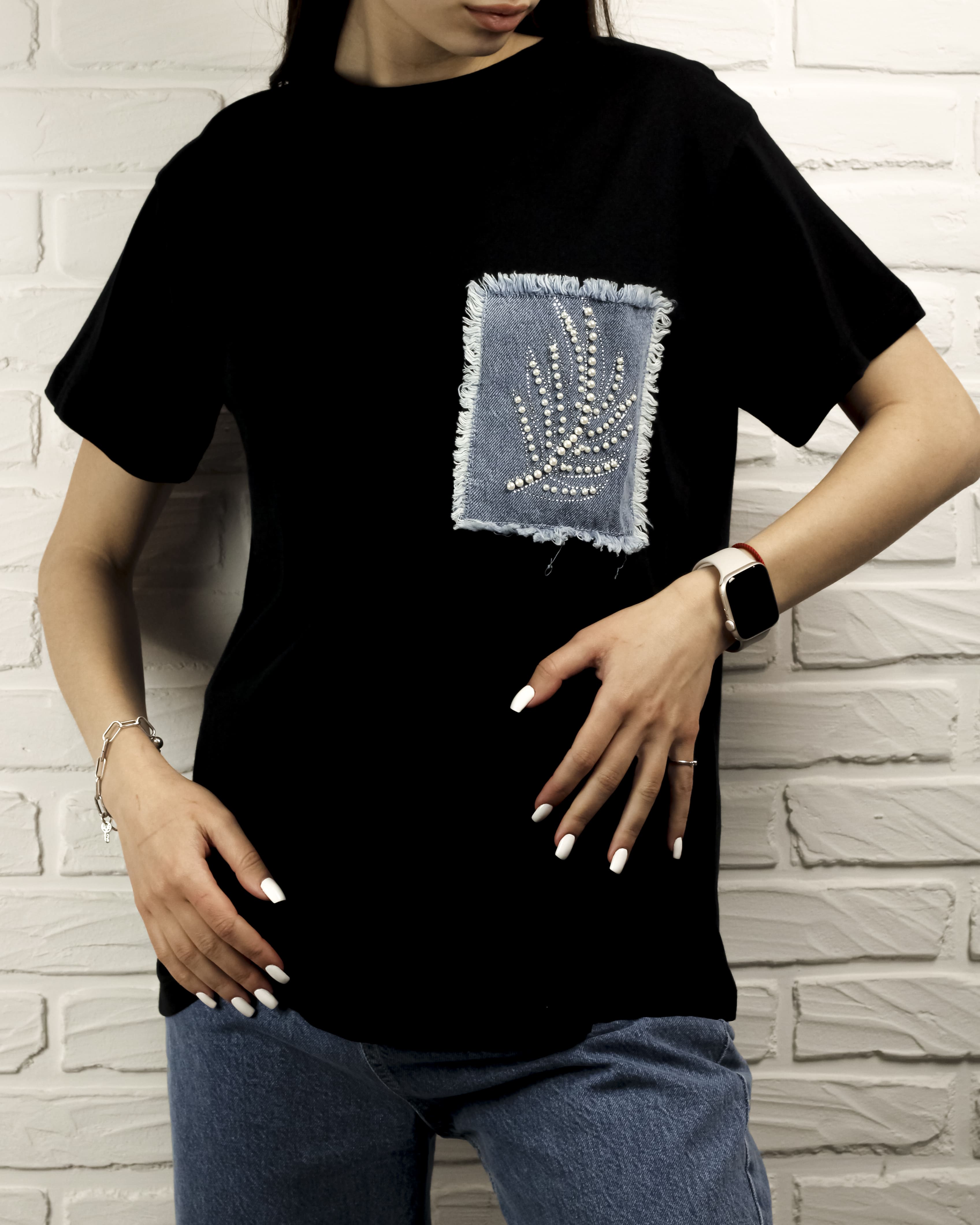 Футболка женская черная Coral 50006 36