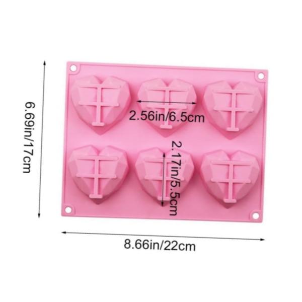 Matrita 3D Diamond Shape Silicone Mold 6 Cavities – Easy Release, for Artisan Chocolate, Cake Decorating, Jelly, Edible Candles