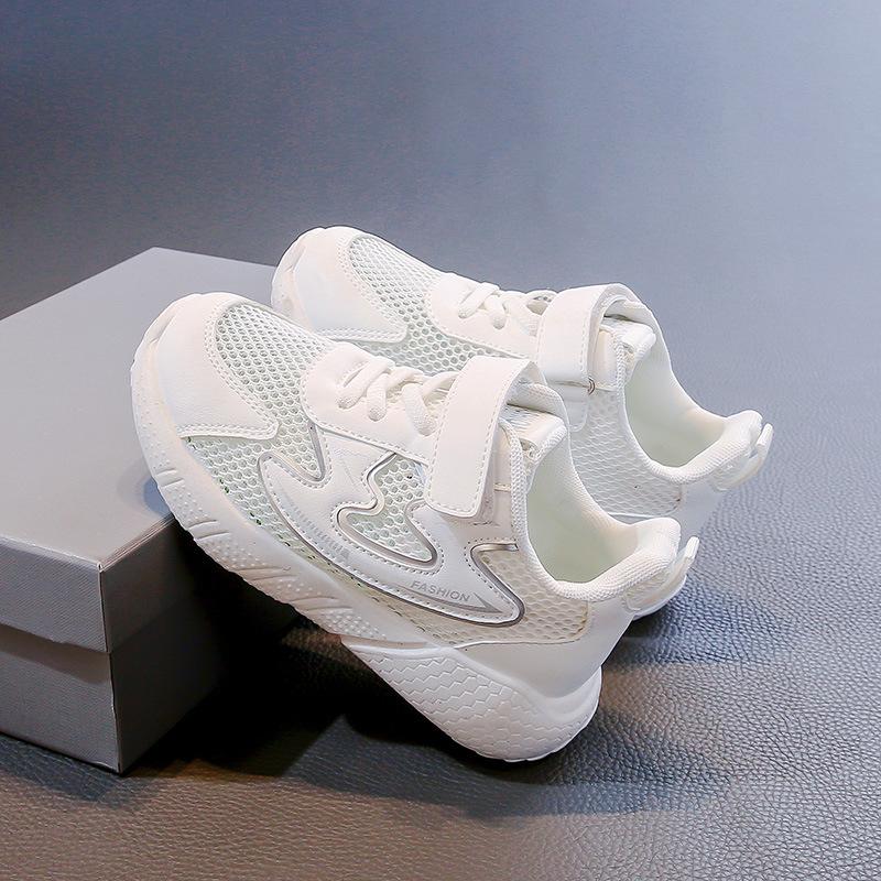 Students Running Shoes Casual Trendy Children Sports Shoes Mesh Breathable 2025 New Kids Sneaker Soft Sole Non-slip Hollowed-out
