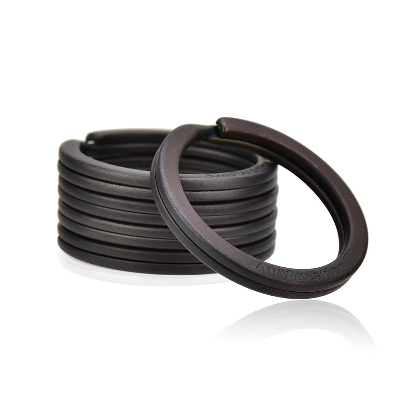 [AutCreation] titanium key holder ring key ring lightweight key ring Outer circumference 10mm/15mm/20mm/25mm/30mm black (25mm)