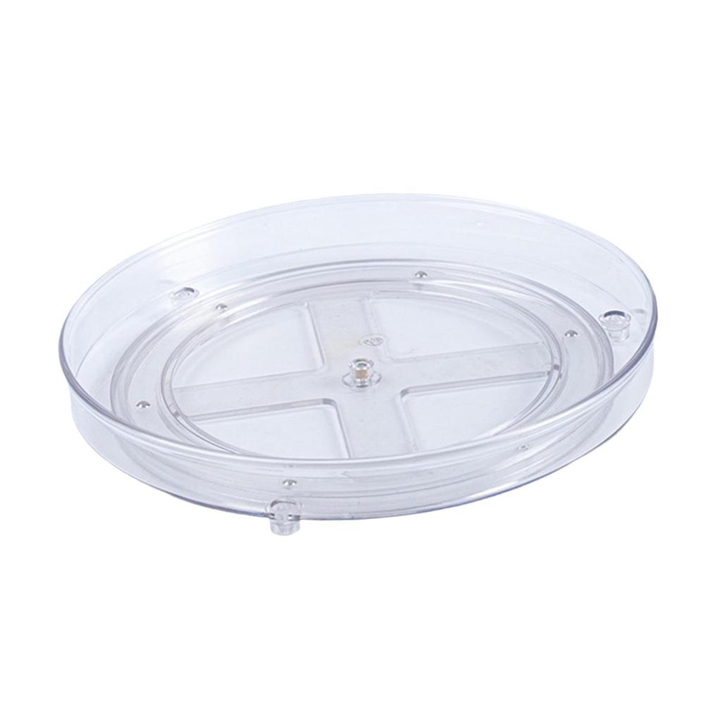 Condiments Organizer Storage Tray Nonskid Kitchen Spice Rack Turntable Counter Container for