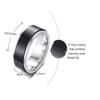 [Rockyu] Jewelry Ring Stainless Allergy Friendly Men's Rotate Can Turn Ring No. 19 European Wedding Present