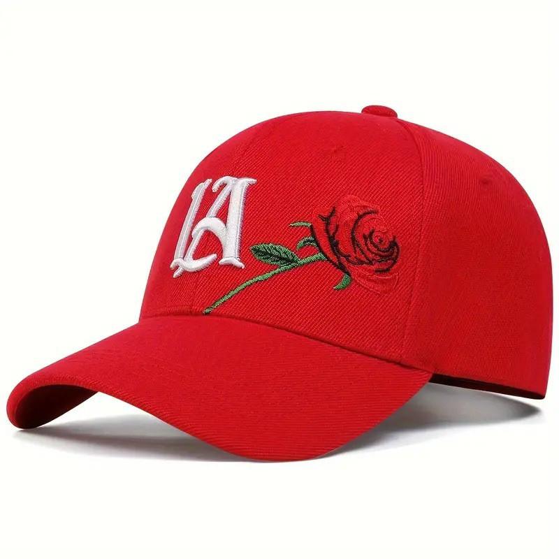 

Unisex Cotton Baseball Cap With Embroidered Letters Outdoor Sun Hat For Summer Activities красный