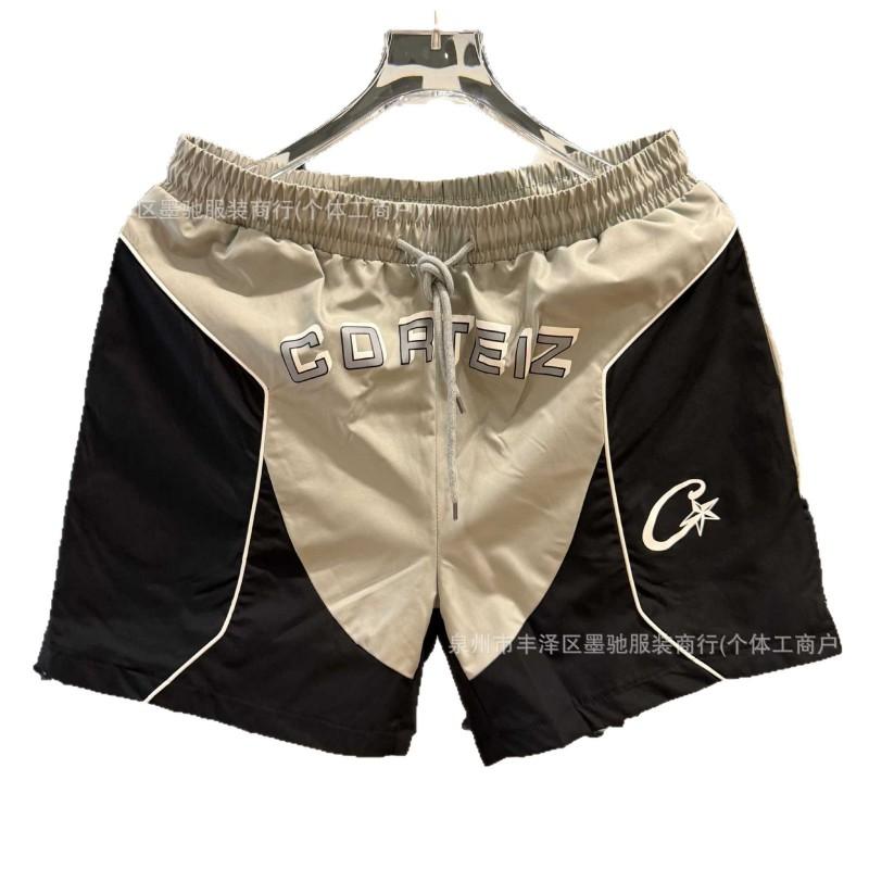Corteiz Embroidered Color Block Shorts Loose Straight Quick Dry Casual Sports