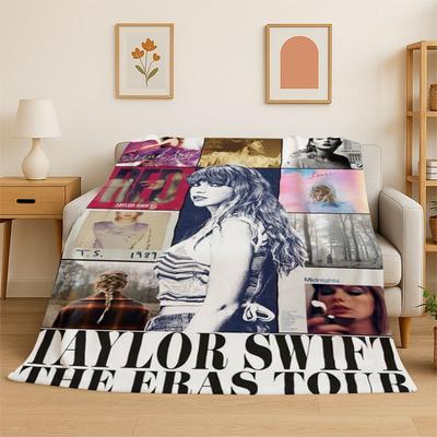 Couverture Jetée Douce en Flanelle Mode T-Taylor Chanteuse Musique, Couverture Confortable pour Lit, Canapé, Canapé, Chambre à Coucher, Salon, Voyage, Pique-nique enfants