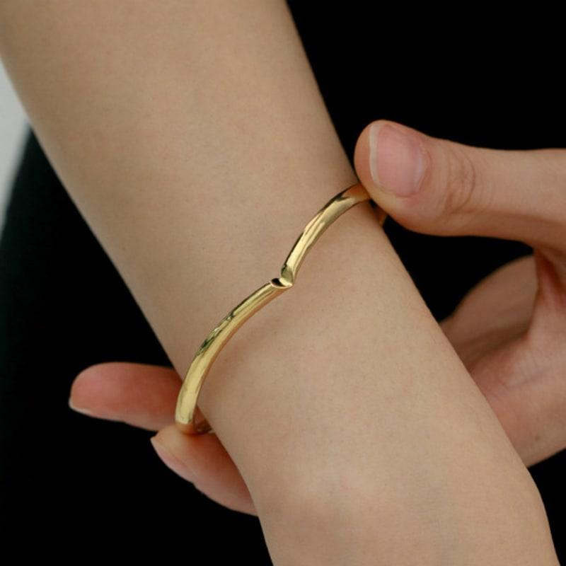 LINKY LABORATORY Apple Heart Single Bangle B_(Gold)