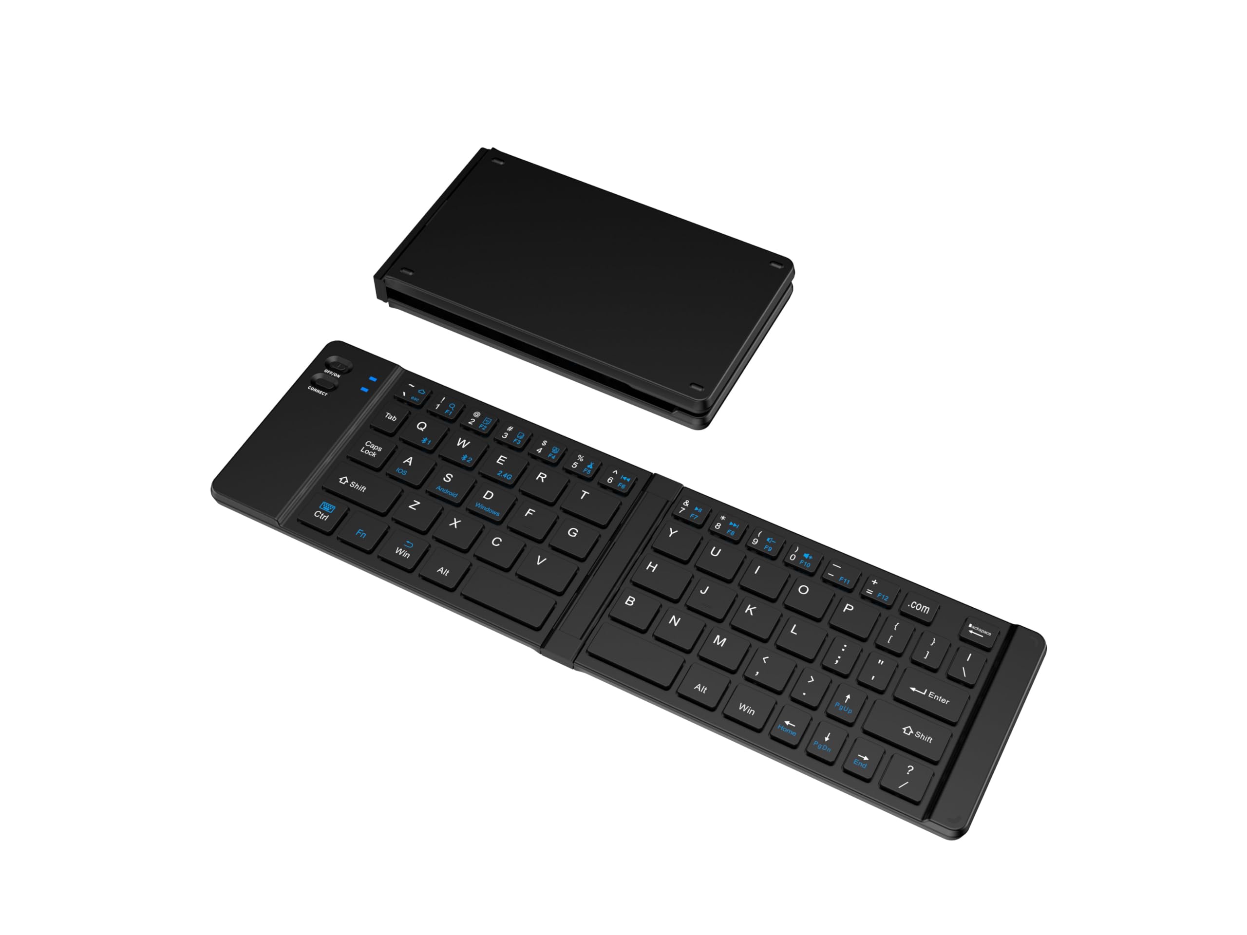 

Folding Keyboard [Multi-Connection, 2.4GHz & Bluetooth] Multi-Pairing, Supports 3 Devices Simultaneously, Ultra-Lightweight, Type-C Rechargeable,