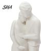 Romantic Home Accent 3D Printed Couple Figurine, Husband And Pregnant Wife Embrace Sculpture, Smooth Edge Figurine Lover Statue for Decor, Gifts