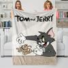 Coperta Classica Tom & Jerry Cartone Animato Tom e Jerry Stampata Flanella Plaid per Casa Tempo Libero Campeggio Viaggio Regalo di Festa per Bambini