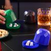 1 Set Dice Cup with Base 5 Dot Dice Heavy Duty Manual Shaker Cup Adults Family Night Bar Party Gambling Drinking Board Game Casino Equipment