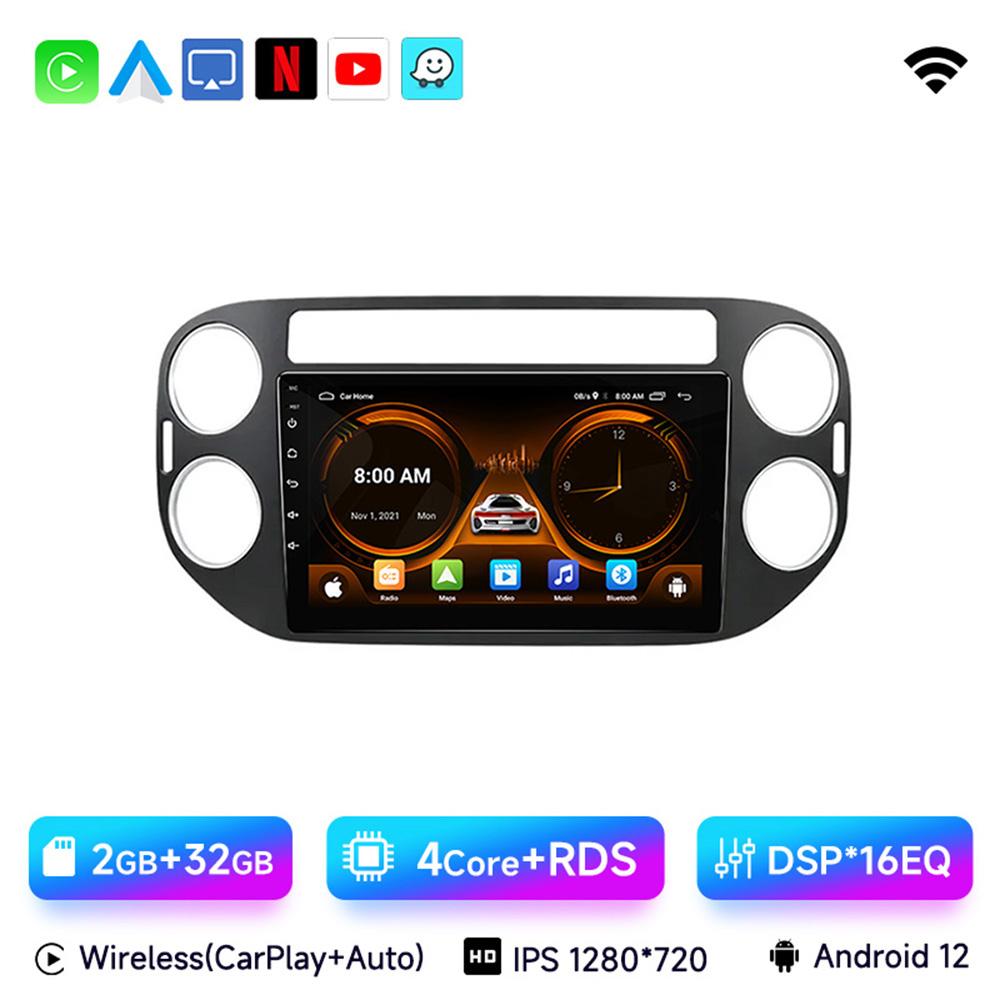 For VW Volkswagen Tiguan 1 NF 2006 -2016 2 Din Android 12 Car Radio Multimedia Video Player Stereo Carplay Auto 4G Head Unit GPS