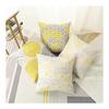 Cushion Cover 45 45 Set of 4 Scandinavian Geometric Pattern Different Pattern Linen Flax Cute Stylish Zipper Modern Home Decoration Car Ornament All