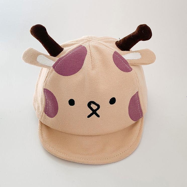 Baby Boy Baseball Cap Spring Autumn Thin Brim Hat Cute Infant Toddler Sun Hat Early Fall Winter Soft Cotton Peaked Cap Hat circumference (45-50) adjustable бежевый