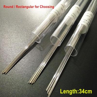 30 Pcs Dental Orthodontic Stainless Steel Straight Wire Round Rectangular Dentist Material 34CM Per Piece