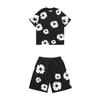 2025 Summer Men's Shorts Set, Hip Hop Style,Cotton, Casual Fitness, Travel Ready,2-Piece