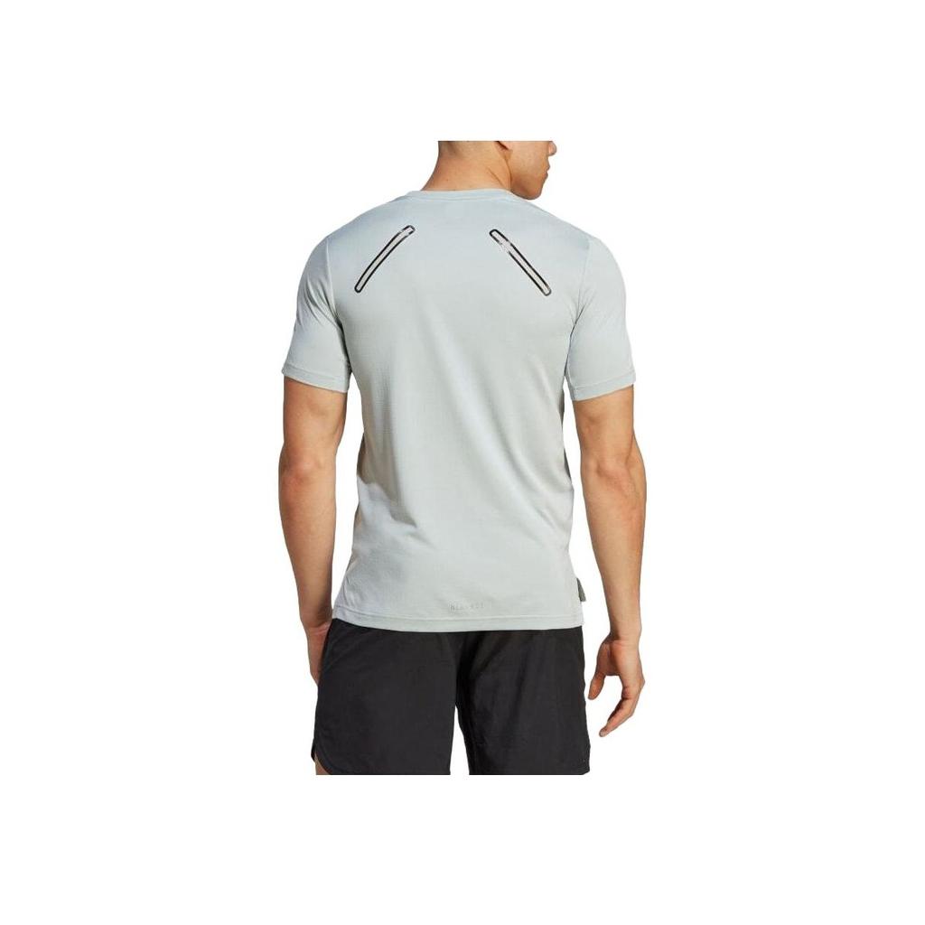 Adidas SS23 Round Neck Pullover Short Sleeve T-Shirt Men T-Shirts Silver IB3467