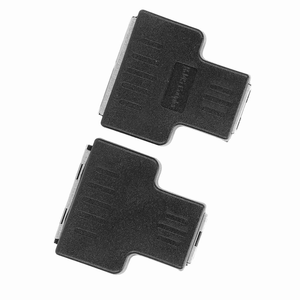 2PCs Ethernet Cable Adapter 1‑in 2‑out RJ45 Female Interface LAN Connector Cable Extender Splitter for Internet Wire